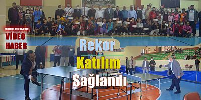 Pazarcık'ta Ödüllü Masa Tenisi turnuvası yapıldı