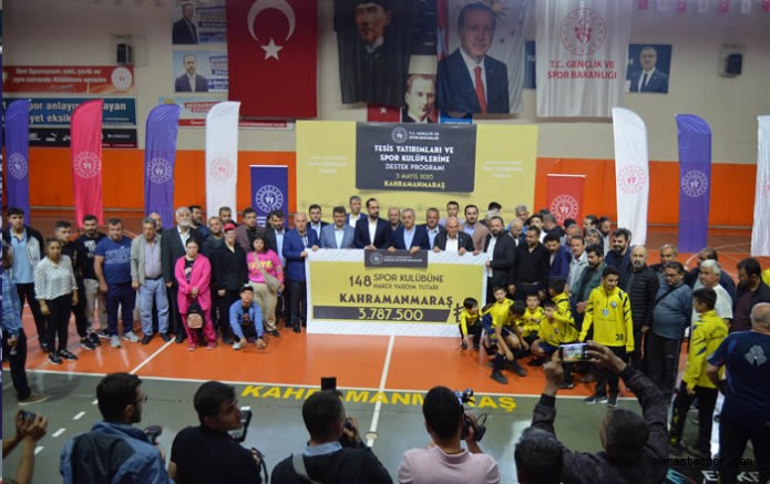 Kahramanmaraş'ta  Gençlik ve Spor Bakanlığı'dan 148 Amatör Spor kulübüne destek