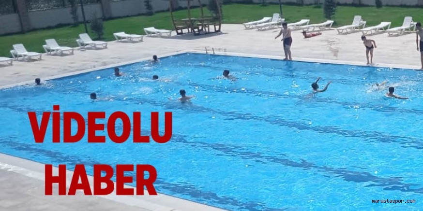 Kahramanmaraş Türkoğlu'nda depremzede çocukların havuz keyfi