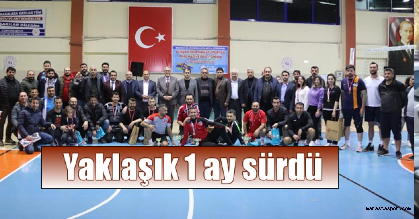 Pazarcık'ta Öğretmenler Voleybol Turnuvası tamamlandı
