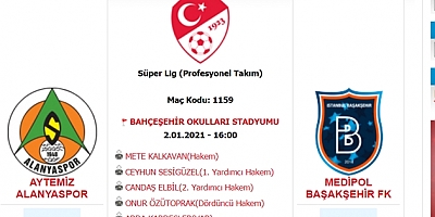 Alanyaspor -  Başakşehir  beIN Sports 1 şifresiz canlı izle