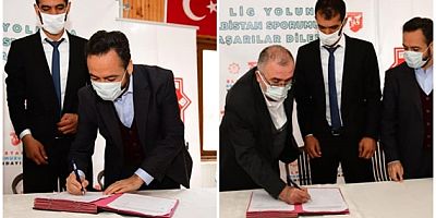Başkan Mehmet Gürbüz, Elbistanspor'a 100 bin TL'lik sponsorluk anlaşması imzaladı