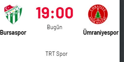 Bursaspor - Ümraniyespor  maçını canlı nasıl izlerim