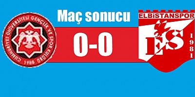  Cumhuriyet Üniversitesispor 0-0 Elbistanspor maç sonucu özet