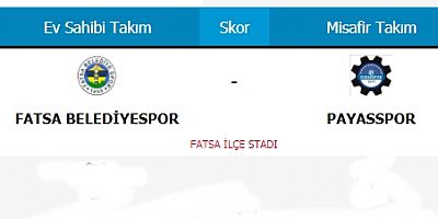 Fatsa Belediyespor - Payasspor maçı canlı izle
