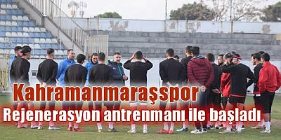 Kahramanmaraşspor'da, Sakaryaspor maçının hazırlıkları başladı