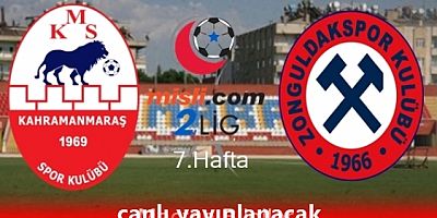 Kahramanmaraşspor - Zonguldak kömüreler maçı canlı izle