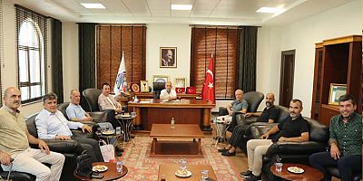 Mesut Çanak, Başkan Mustafa Buluntu’yu ziyaret edip,  Futbol Turnuvasına davet etti