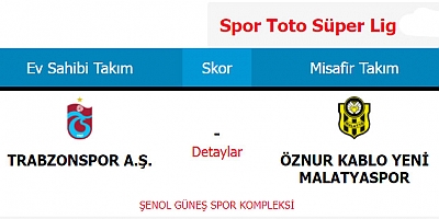 Trabzonspor 1-0 Malatyaspor özet maç somucu