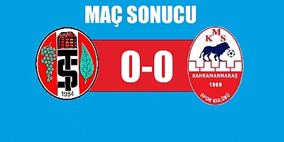 Turgutluspor 0-0 Kahramanmaraşspor özet Maç sonucu