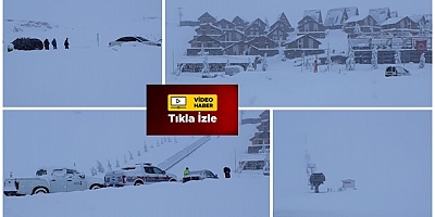 Yedikuyular Kayak Merkezine beklenen kar yağışı geldi! İşte Görüntüler