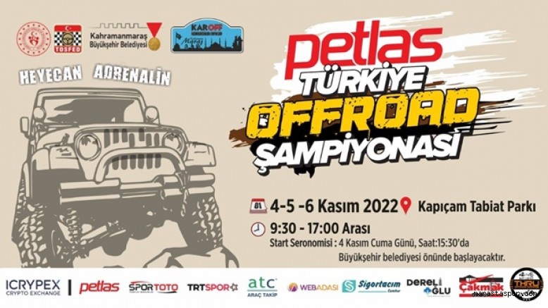 Türkiye Offroad Şampiyonası’nın Finali Kahramanmaraş’ta Koşulacak