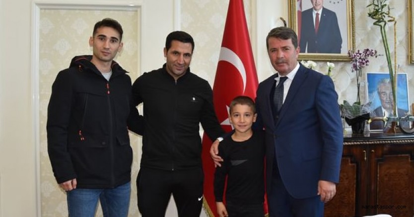 Şampiyon Ali Gevrek, Osman Okumuş’ u makamında ziyaret etti