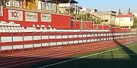 Batıpark futbol sahasında kale arkası Kırmızı Beyaz'a boyandı