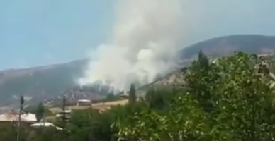 Kahramanmaraş Göksun Kanlıkavak dağlarında yangın