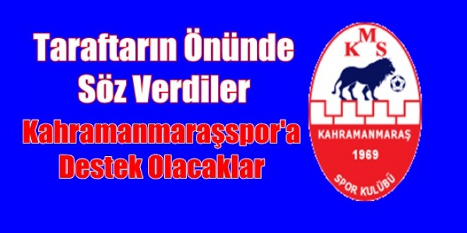 Taraftarın Önünde Söz Verdiler