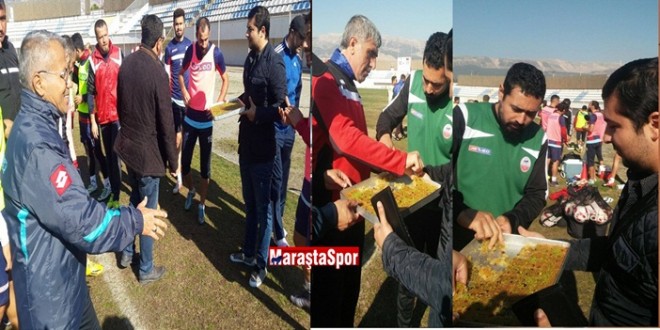 Hacı Enes Bozoğlan’dan K.Maraşspor’lu futbolculara tatlı ikramı