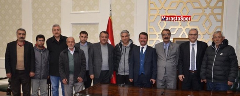 Kahramanmaraş’ın Spor Adamları Osman Okumuş’u Ziyaret Etti