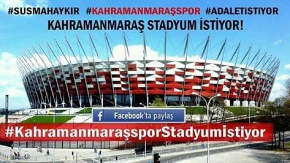 Taraftar hashtag açtı #KahramanmaraşStadyumİstiyor