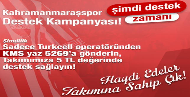 Bir Sms’le Kahramanmaraşspor’a Destek Kampanyası Başladı