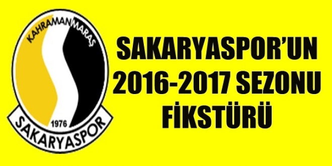 SAKARYASPOR’UN 2016-2017 SEZONU 2. YARI FİKSTÜRÜ