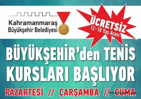 BÜYÜKŞEHİR’DEN TENİS KURSLARI
