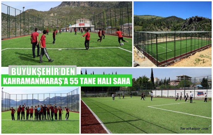 BÜYÜKŞEHİR’DEN KAHRAMANMARAŞ’A 55 TANE HALI SAHA
