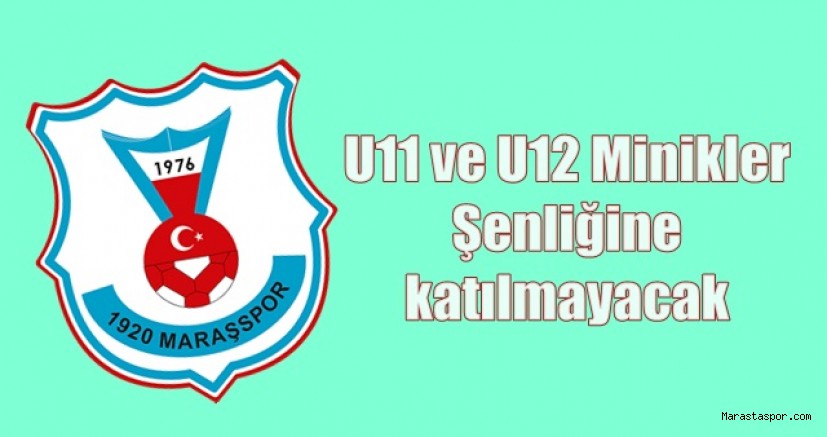 U11 ve U12 Minikler Şenliğine katılmayacak
