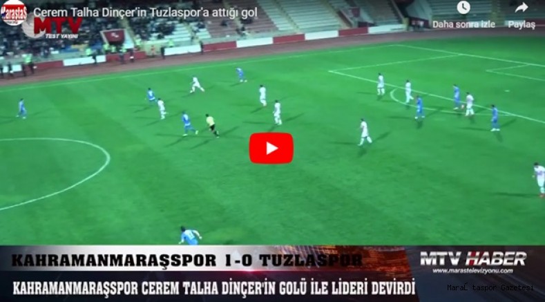 Cerem Talha Dinçer’in Tuzlaspor’un yenilmezlik serisini bitirdiği gol
