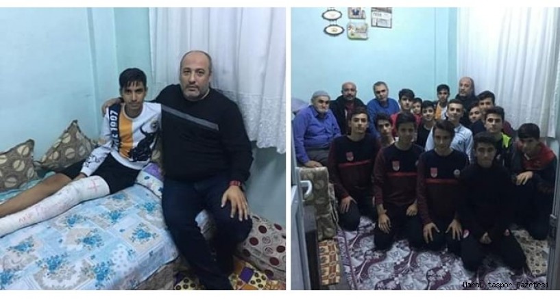 Başkan Ceyhan’dan Genç oyuncuya geçmiş olsun ziyareti