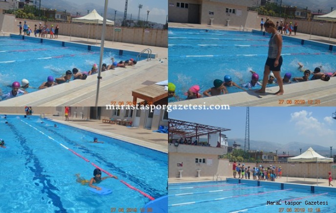 Yüzme Yaz Spor okulu Batıpark Yüzme havuzunda devam ediyor