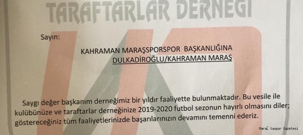 Uşakspor taraftar derneği Kahramanmaraşspor’a başarı dileğinde bulundu