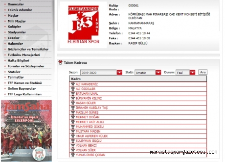 Elbistanspor’da Lisanslar çıkmaya başladı!