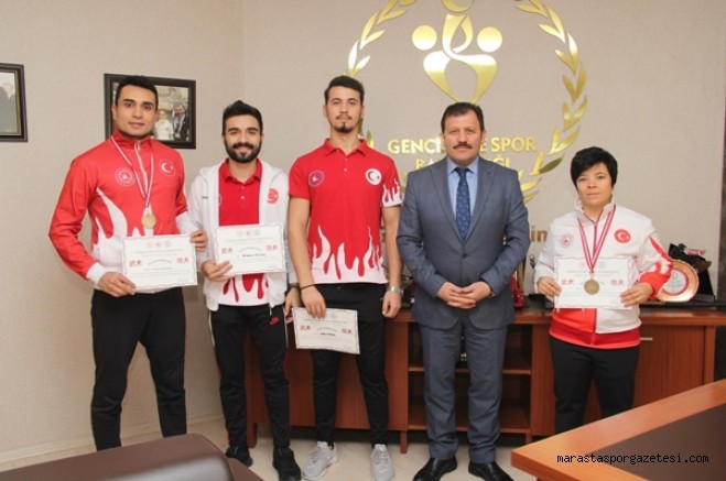 Başarılı Wushu Sporcularndan İl Müdürü Kabakcı’ya Ziyaret
