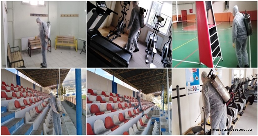 Büyükşehir’den Spor Tesislerine Dezenfekte