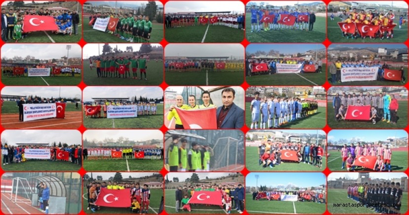 Kahramanmaraş’ta oynanan tüm maçlarda şehitlerimiz anıldı