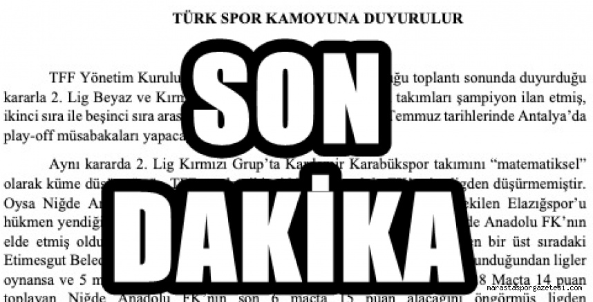 Kırmızı gruptan takım Play-off maçlarına çıkmayacağını duyurdu
