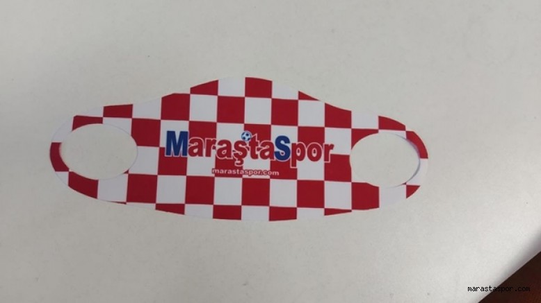 Maraştaspor Gazetesi logolu maskeler satışta