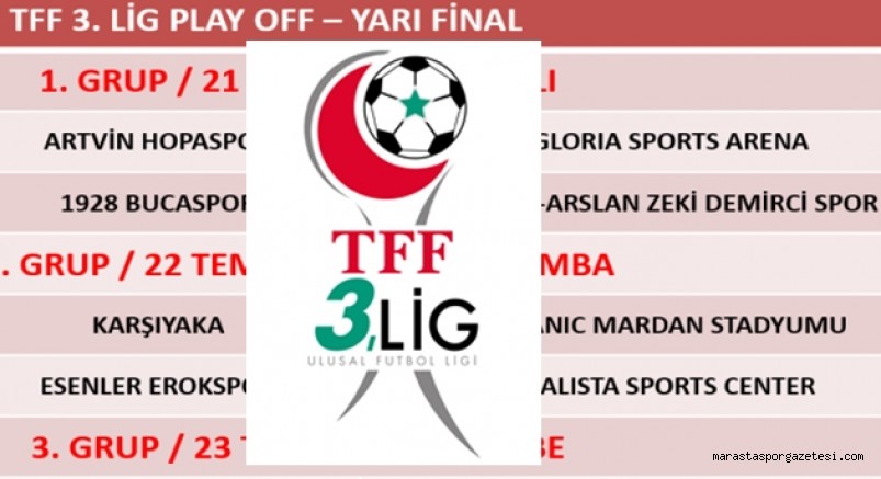 TFF 3. Lig Play-Off maç programı belli oldu
