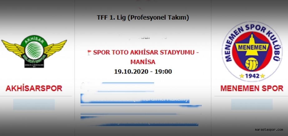 Akhisarspor – Menemen Spor özet