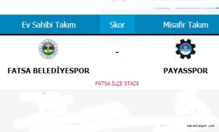 Fatsa Belediyespor – Payasspor maçı özet