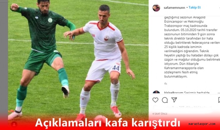 Kahramanmaraşspor ile olan sözleşmesini fesh etti!