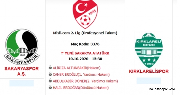Sakaryaspor 0-0 Kırklaelispor maçının özeti
