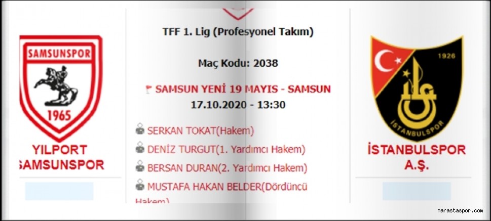 Samsunspor – İstanbulspor maçı canlı izle