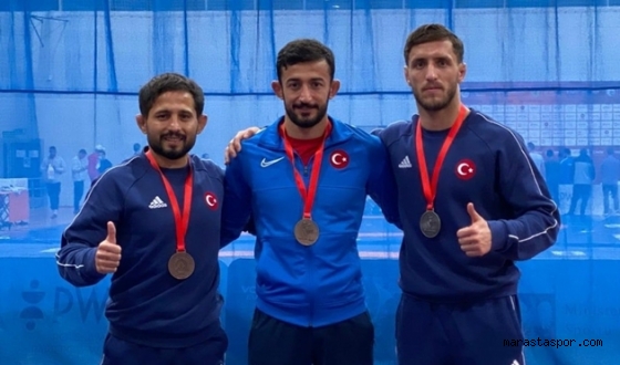 Kahramanmaraşlı Milli güreşçiler 1 gümüş 2 bronz madalya kazandılar