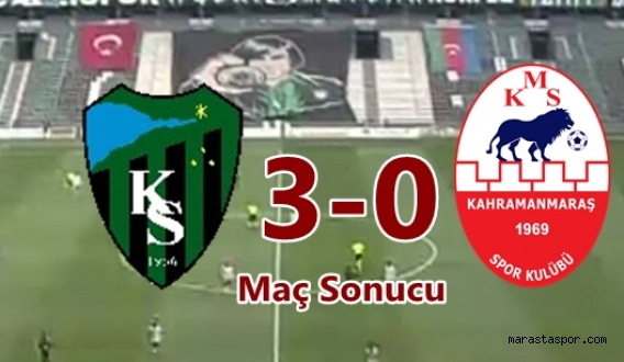 Kocaelispor 3-0 Kahramanmaraşspor maçı özet