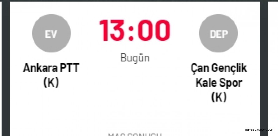 Ankara PTT – Çan Gençlik Kale Spor canlı izle