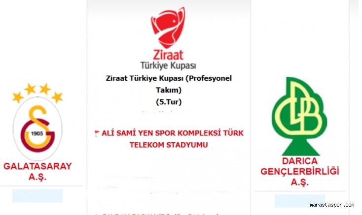 Galatasaray – Darıca Gençlerbirliği maçı hangi kanalda ? canlı izle
