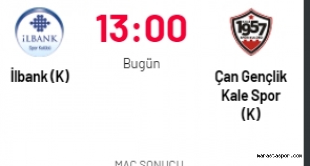 İlbank – Çan Spor maçını canlı izle