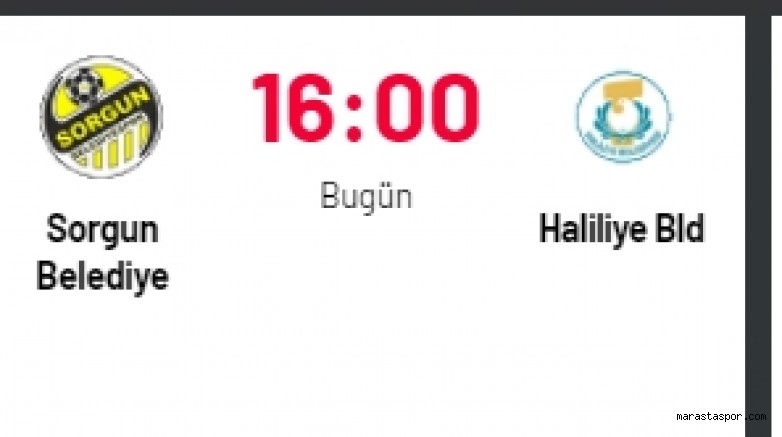 Sorgun Belediye Spor Haliliye Belediye Spor
